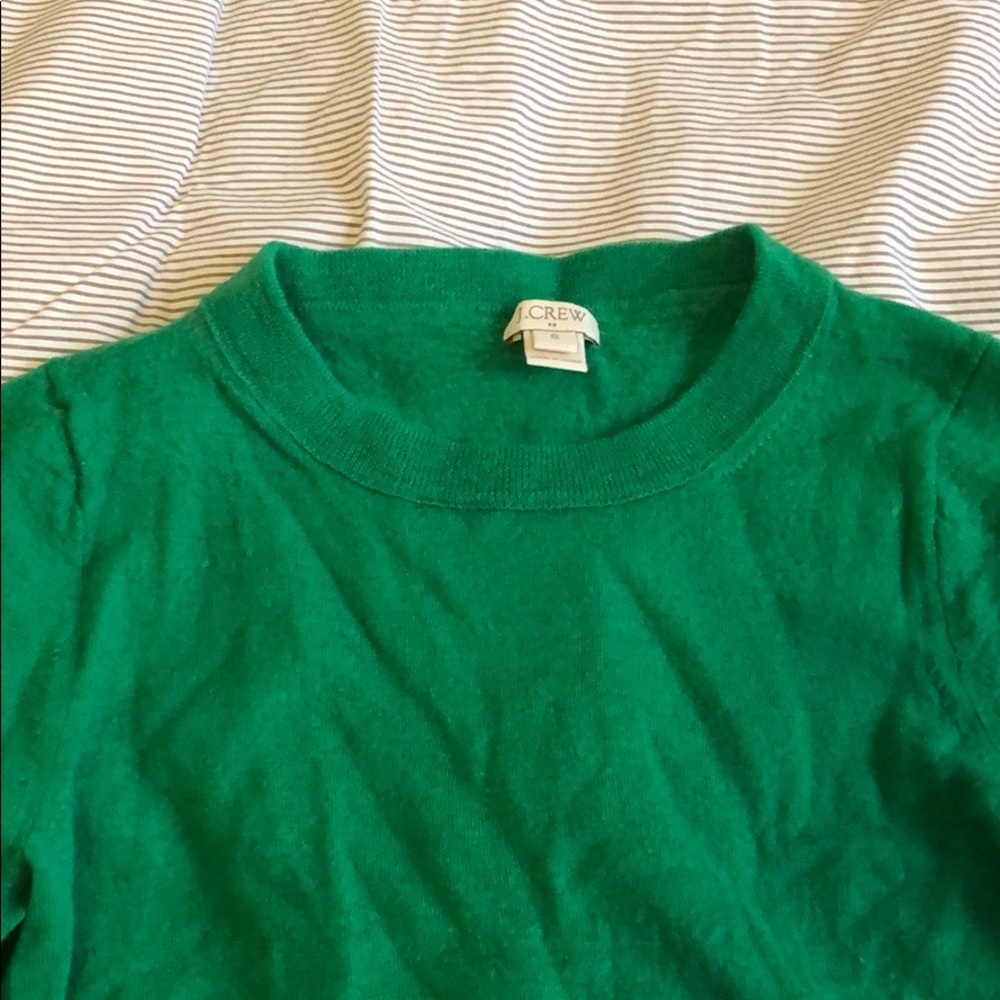 J Crew Green Merino Sweater - Picture 2 of 3